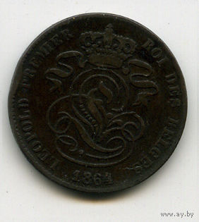 2 сантима 1864 Бельгия