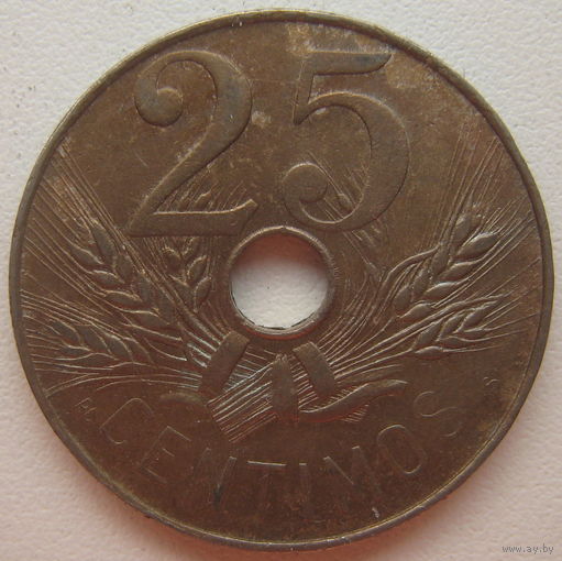 Испания 25 сентимо 1927 г.