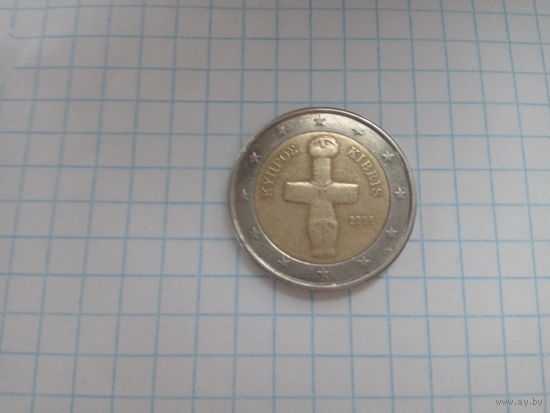 2 евро 2008 год Кипр