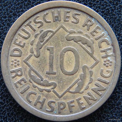 YS: Германия, 10 рейхспфеннигов 1925A, KM# 40 (1)
