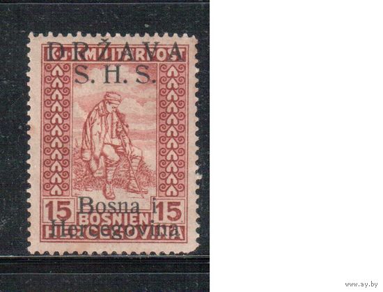 Югославия(Босния)-1918(Мих.20I) *  , Стандарт,  Надп. на марках Боснии
