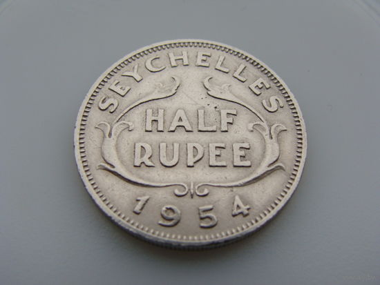 Сейшельские острова. 1/2 рупии 1954 год  KM#12  Тираж: 72.000 шт