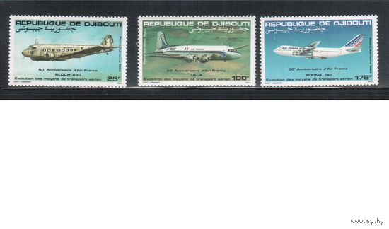 Джибути-1983 (Мих.363-365) **  , Авиация, Самолеты(полная серия)