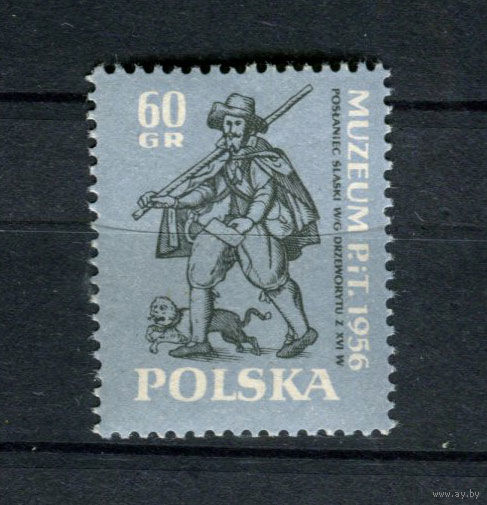 Польша - 1956 - Открытие Музея почт и телекоммуникаций во Вроцлаве - [Mi. 993] - полная серия - 1 марка. MNH.