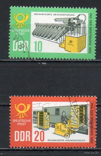 День почтовой марки ГДР 1963 год серия из 2-х марок