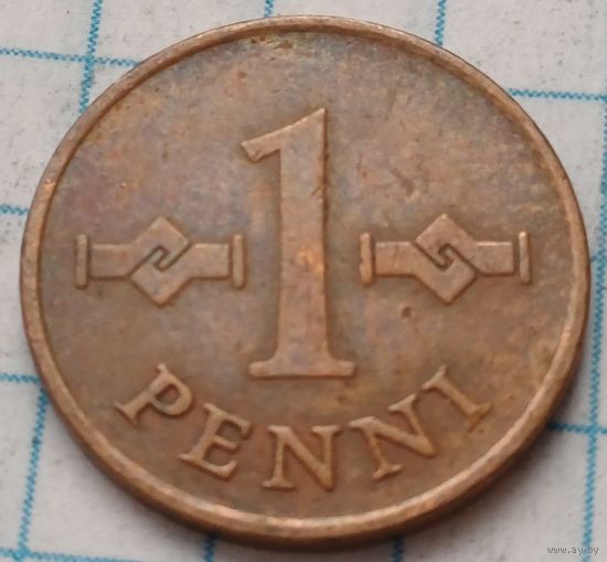 Финляндия 1 пенни, 1967     ( 2-2-8 )