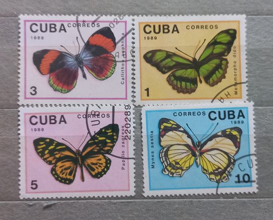 Куба. 1989г. Фауна. Бабочки.