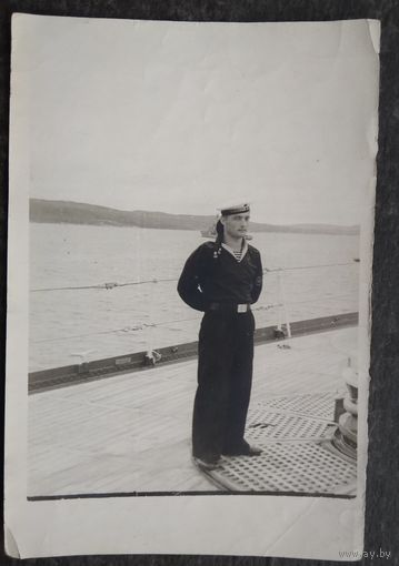 Фото моряка Северного флота. 1954 г. 12х18 см.
