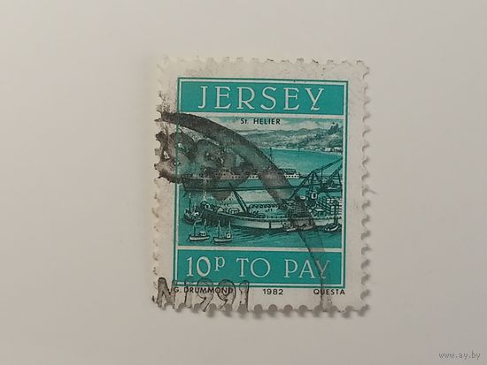 Джерси 1982. Почтовые марки, подлежащие оплате - гавань Джерси