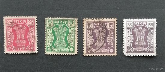 Индия /1950-1951/ Столица Ашока Пиллар / Служебные марки / 4 Марки
