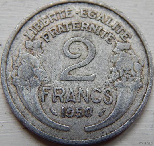 Франция 2 франка 1950 год