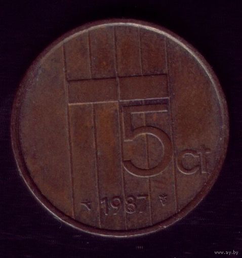 5 центов 1987 год Нидерланды