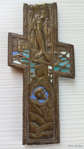 Крест старинный на эмалях. (часть креста)