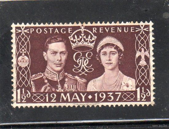 Великобритания.Mi:GB 197. Король Георг VI и королева Елизавета. Серия: Коронация 1937