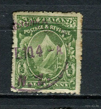 Новая Зеландия - 1902/1907 - Маунт-Кук 1/2Р - [Mi.99xC] - 1 марка. Гашеная.  (Лот 10Dc)
