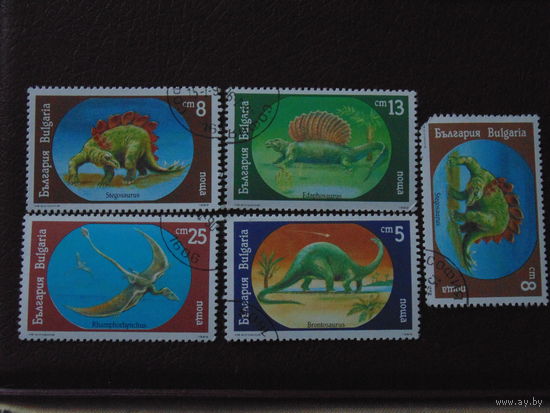 Болгария 1989 г. Динозавры.