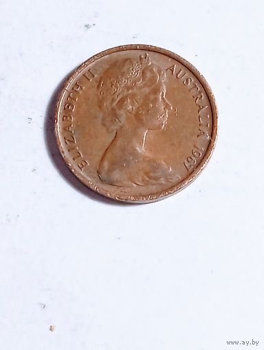 Австралия 1 пенни 1967 года .