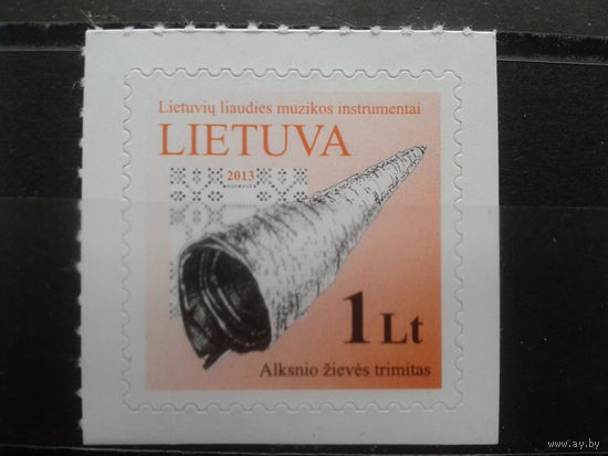 Литва 2013 Стандарт, муз. инструмент**1 лит самоклейка