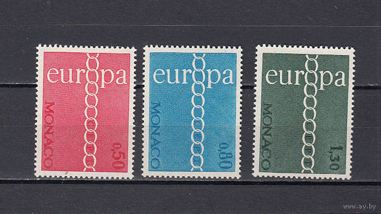 Европа. Монако. 1971. 3 марки. Michel N 1014-1016 (5.0 е).