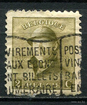 Бельгия - 1919/1920 - Король Альберт I 2C - (есть тонкое место) - [Mi.146] - 1 марка. Гашеная.  (Лот 22CS)