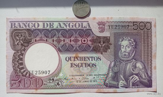 Werty71 Ангола 500 эскудо 1973 банкнота