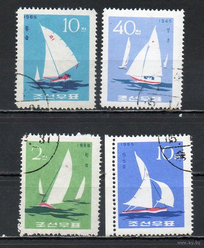 Парусники КНДР 1965 год серия из 4-х марок
