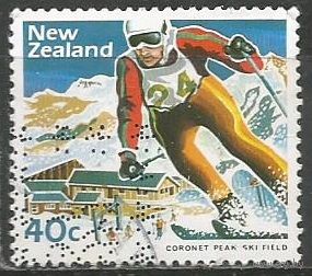 Новая Зеландия. Зимний спорт. Слалом. 1984г. Mi#898.
