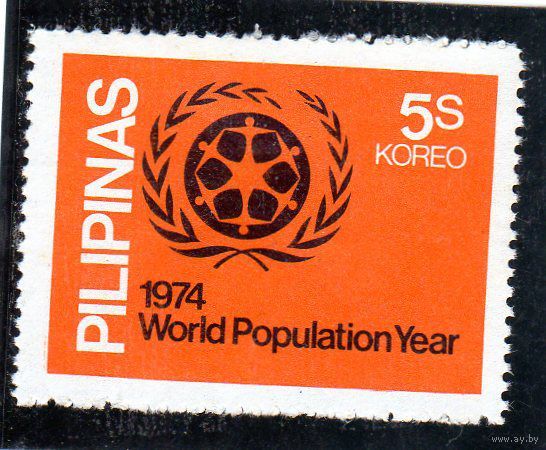 Филиппины. Год народонаселения. 1974.