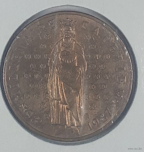 Франция 10 франк 1987г Тысячелетие династии Капетингов