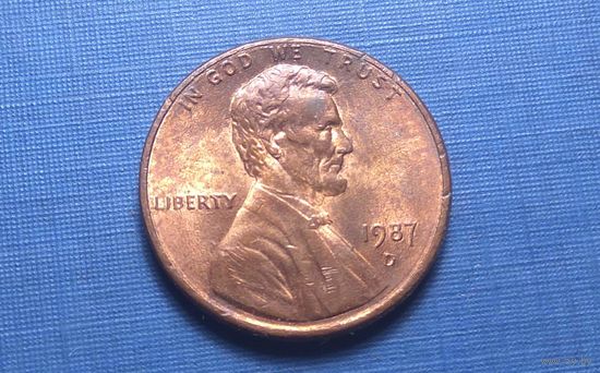 1 цент 1987 D. США.