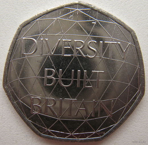 Великобритания 50 пенсов 2020 г. Британское многообразие