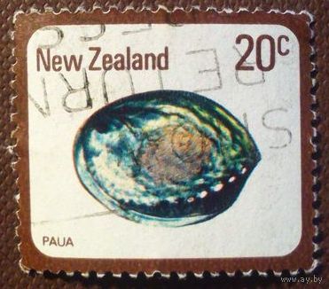 Новая Зеландия 1978.Морская ракушка Пауа. Марка из серии