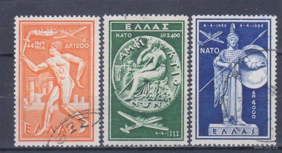[2290] Греция 1954. Политика.5-летие блока НАТО. Кат.гаш.серия 10 е.