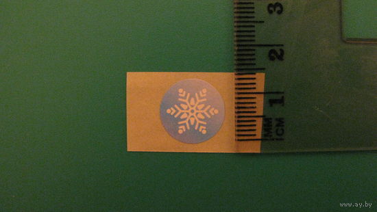 Наклейка "снежинка" от евроопт.
