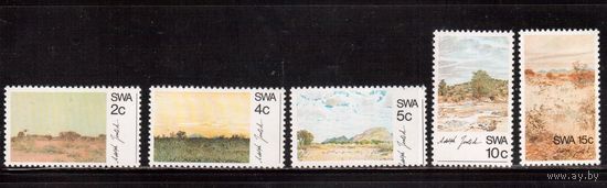 Юго-Западная Африка-1973,(Мих.368-372) **  ,  Живопись, Акварель (полная серия)