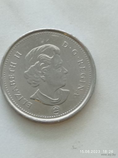 Канада 5 центов 2007 года.