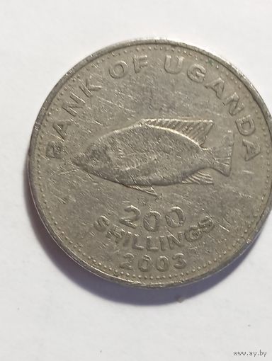 Уганда 200 шиллингов 2003 года
