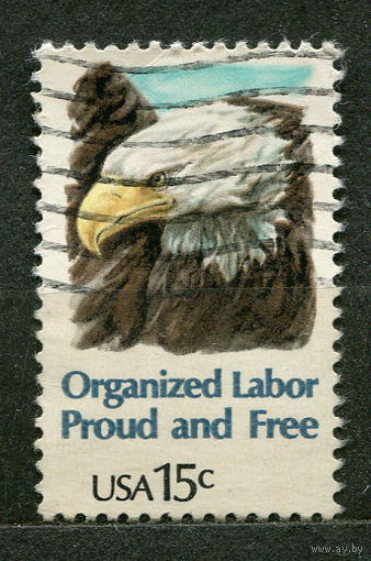 Белоголовый орел. День труда. США. 1980. Полная серия 1 марка
