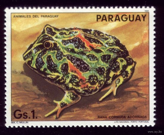 1марка 1985 год Парагвай Жаба 3853