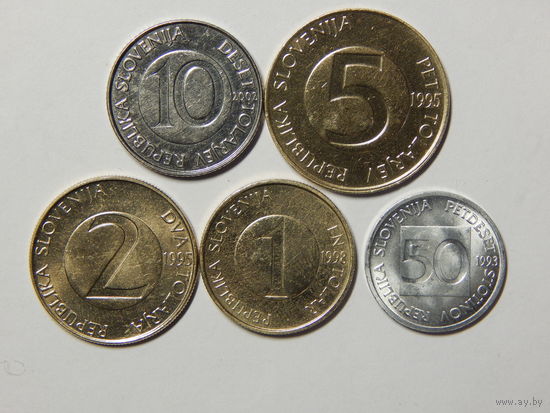 Словения 0,5;1,2,5,10 талеров 1993-2002г