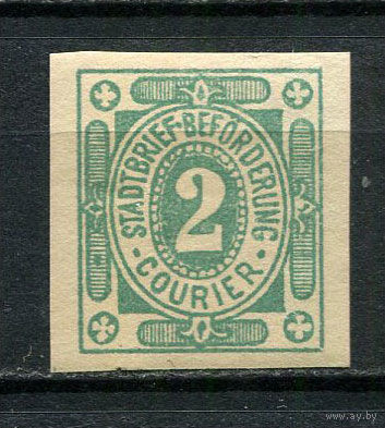 Германия - Киль - Местные марки - 1897 - Цифры 2Pf - [Mi.5U] - 1 марка. MNH.  (Лот 64De)