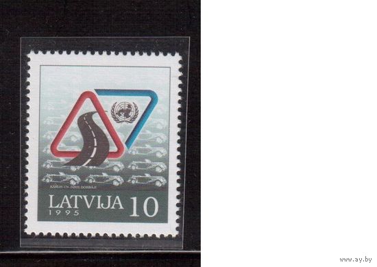 Латвия-1995 (Мих.393)  ** , ООН, Автомобили