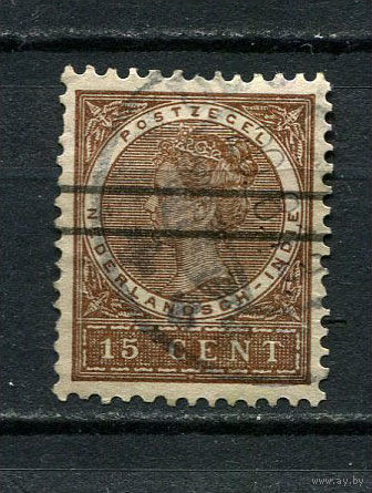Нидерландская Индия - 1908/1909 - Королева Вильгельмина 15С - [Mi.58] - 1 марка. Гашеная.  (Лот 22Dt)