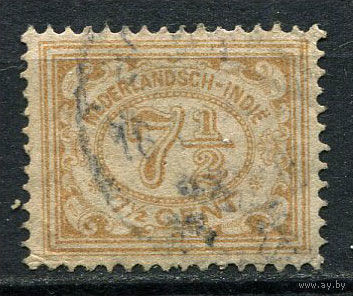 Нидерландская Индия - 1912/1914 - Цифры 7 1/2С - [Mi.114] - 1 марка. Гашеная.  (Лот 71EX)-T25P5