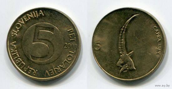 Словения. 5 толаров (2000, XF)