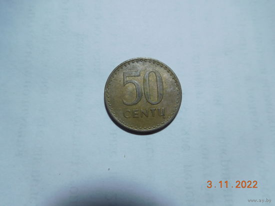 Литва 50 центов 1991г.