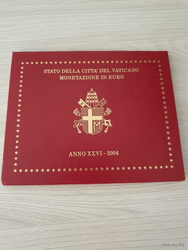 Ватикан 2004 официальный набор монет евро (8 монет, от 1 цента до 2 евро)