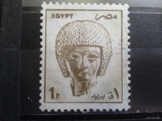 Египет, 1985, Стандарт, резная голова жреца
