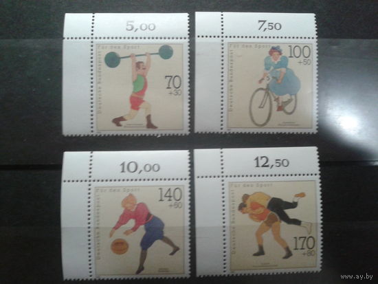 Германия 1991 Спорт в 19 веке** Михель-10,0 евро полная серия