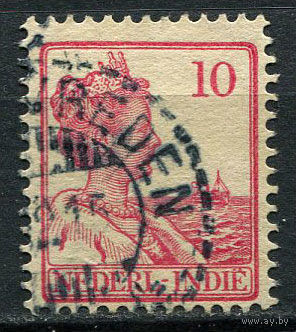 Нидерландская Индия - 1914/1915 - Королева Вильгельмина 10С - [Mi.115] - 1 марка. Гашеная.  (Лот 72EX)-T25P5
